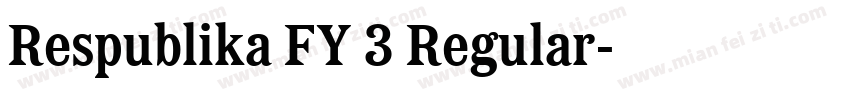 Respublika FY 3 Regular字体转换